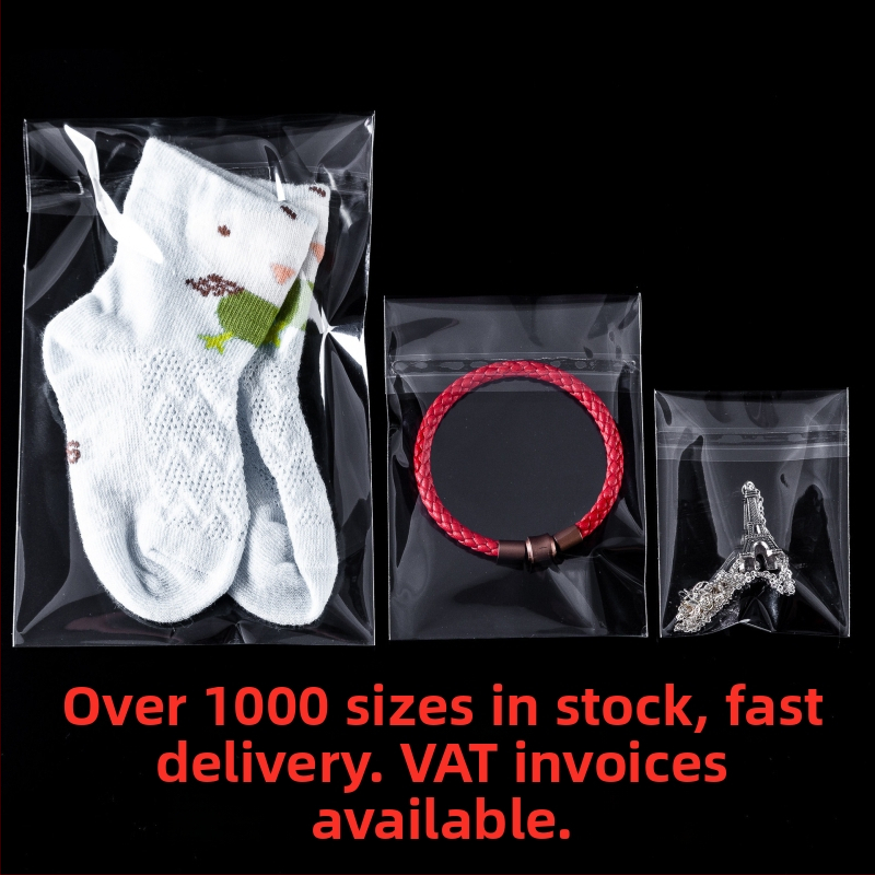 Priehľadná plastová vrecko na balenie, samolepiace, hrubšia pre darčekové balenie, potlač loga, nový materiál — Qinyun packaging