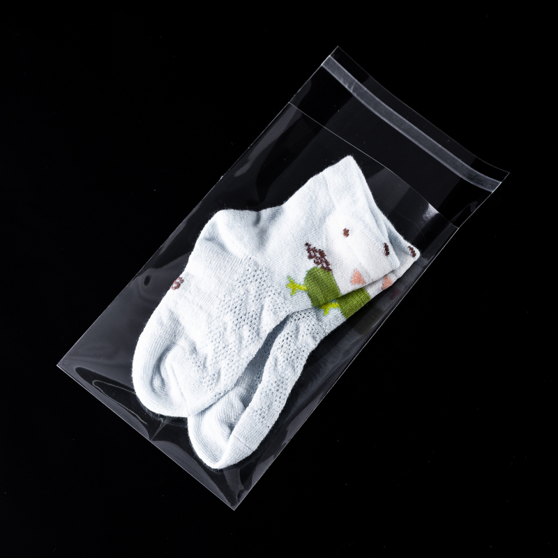 Pungă transparentă de plastic pentru ambalare, autoadezivă, material îngroșat pentru ambalarea cadourilor, imprimare logo, material nou — Qinyun packaging