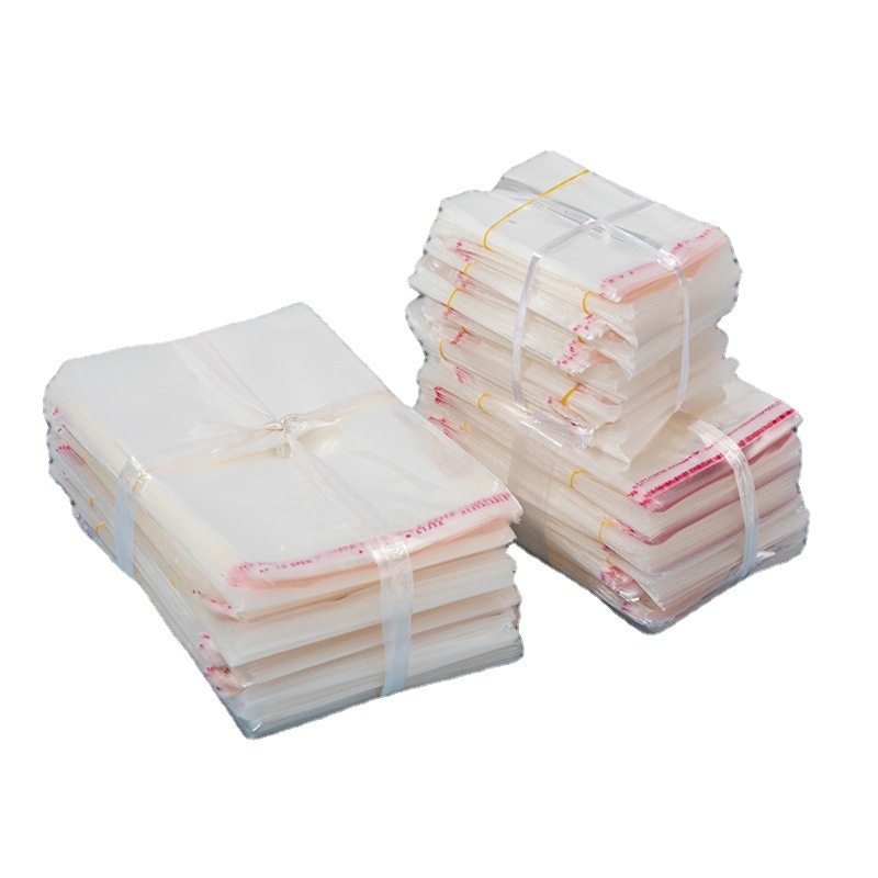 Pungă transparentă de plastic pentru ambalare, autoadezivă, material îngroșat pentru ambalarea cadourilor, imprimare logo, material nou — Qinyun packaging