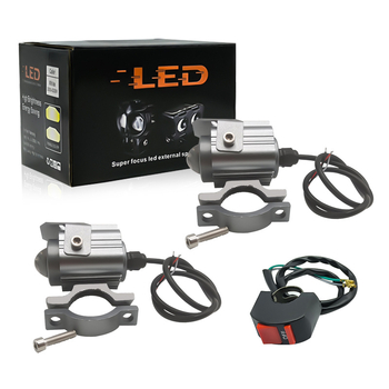 Motociklistički LED reflektor s poklopcem, aluminijsko kućište, 12W, 9-80V, model YL-5655, univerzalna kompatibilnost