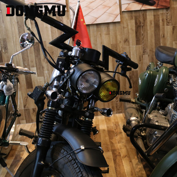Hp-d006 Harley dvostruko prednje svjetlo za motocikl, H4 12V 55W, dvostruka lampa, metalno kućište