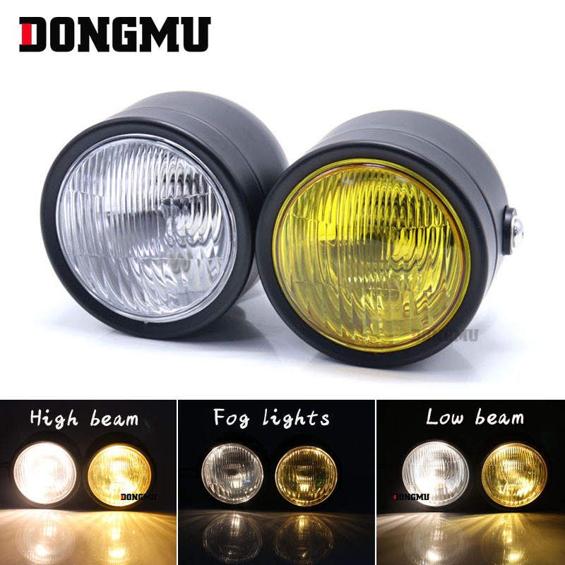 Hp-d006 Harley dvostruko prednje svjetlo za motocikl, H4 12V 55W, dvostruka lampa, metalno kućište