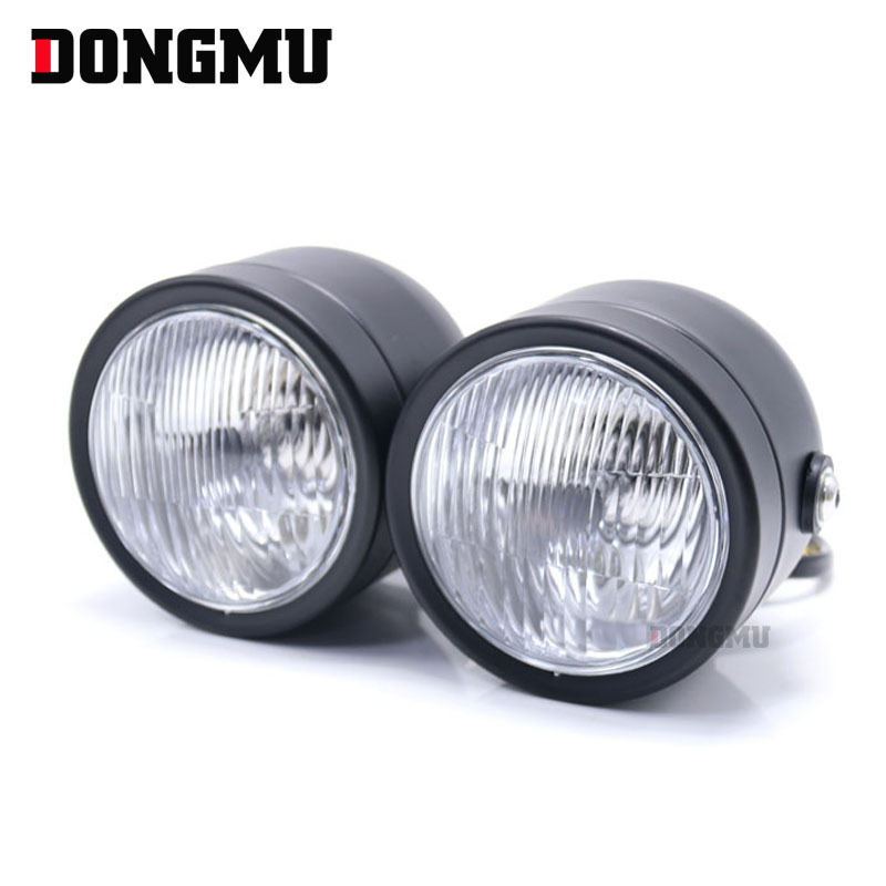 Hp-d006 Harley dvostruko prednje svjetlo za motocikl, H4 12V 55W, dvostruka lampa, metalno kućište