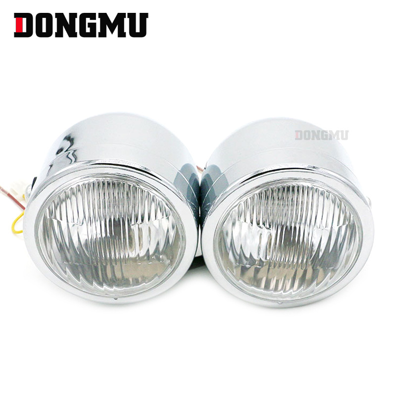 Hp-d006 Harley dvostruko prednje svjetlo za motocikl, H4 12V 55W, dvostruka lampa, metalno kućište