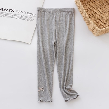 Dječje leggings od modala, kratke, srednji pojas, s mašnicom, 95% modal