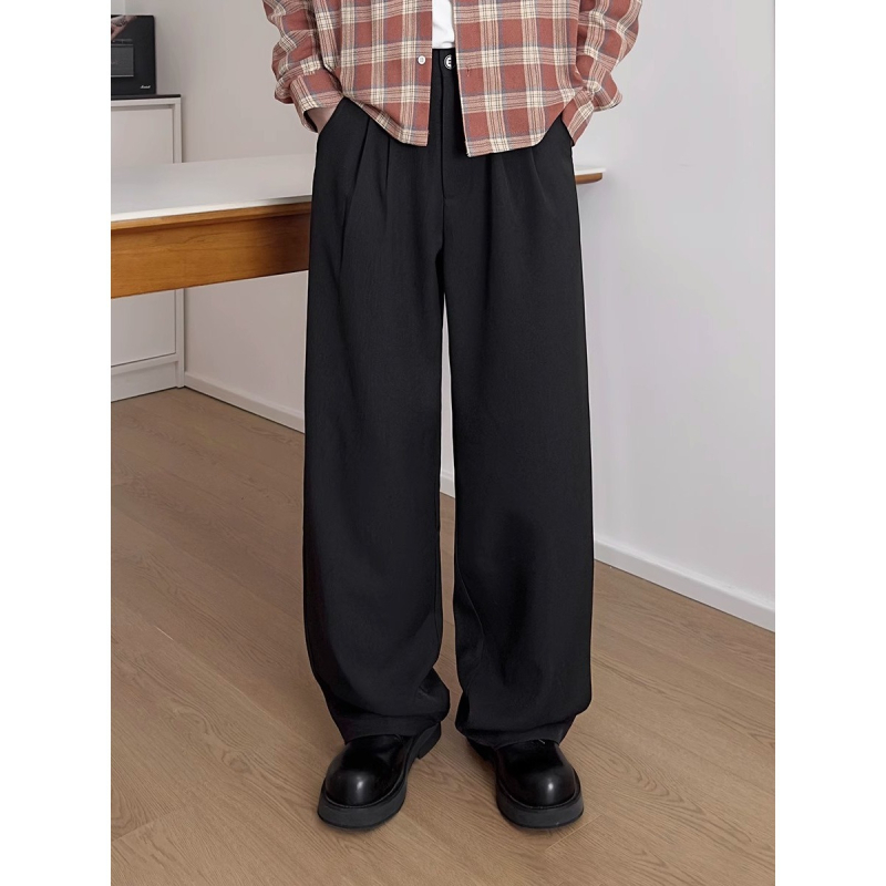 Ανδρικά παντελόνια ίσια γραμμή, χαλαρή εφαρμογή, πολυεστερική μίξη, άνοιξη-φθινόπωρο