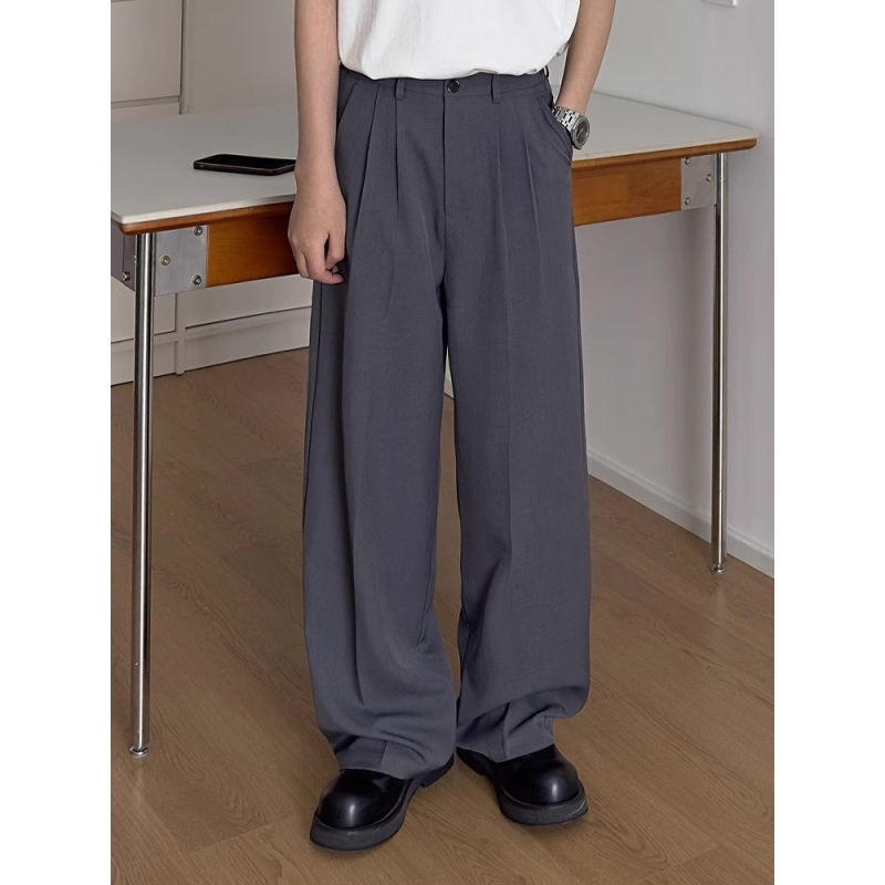 Ανδρικά παντελόνια ίσια γραμμή, χαλαρή εφαρμογή, πολυεστερική μίξη, άνοιξη-φθινόπωρο