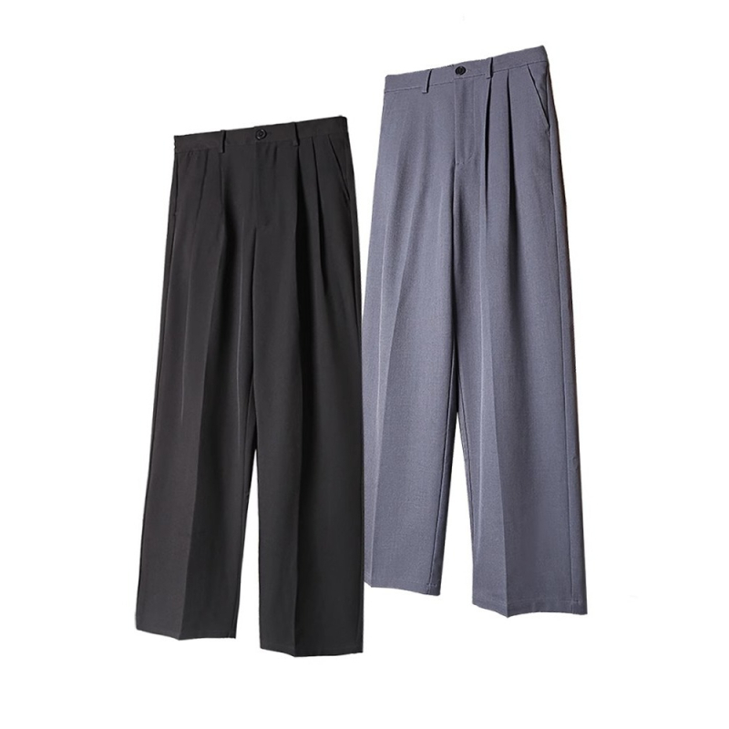 Ανδρικά παντελόνια ίσια γραμμή, χαλαρή εφαρμογή, πολυεστερική μίξη, άνοιξη-φθινόπωρο