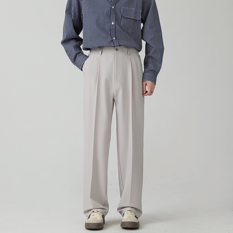 Ανδρικά παντελόνια ίσια γραμμή, χαλαρή εφαρμογή, πολυεστερική μίξη, άνοιξη-φθινόπωρο