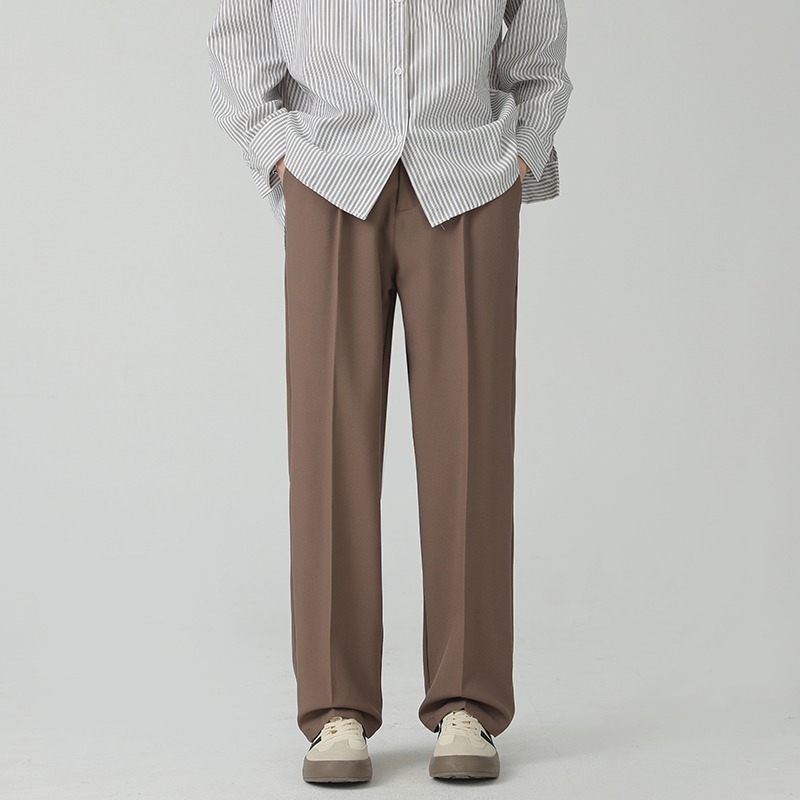Ανδρικά παντελόνια ίσια γραμμή, χαλαρή εφαρμογή, πολυεστερική μίξη, άνοιξη-φθινόπωρο