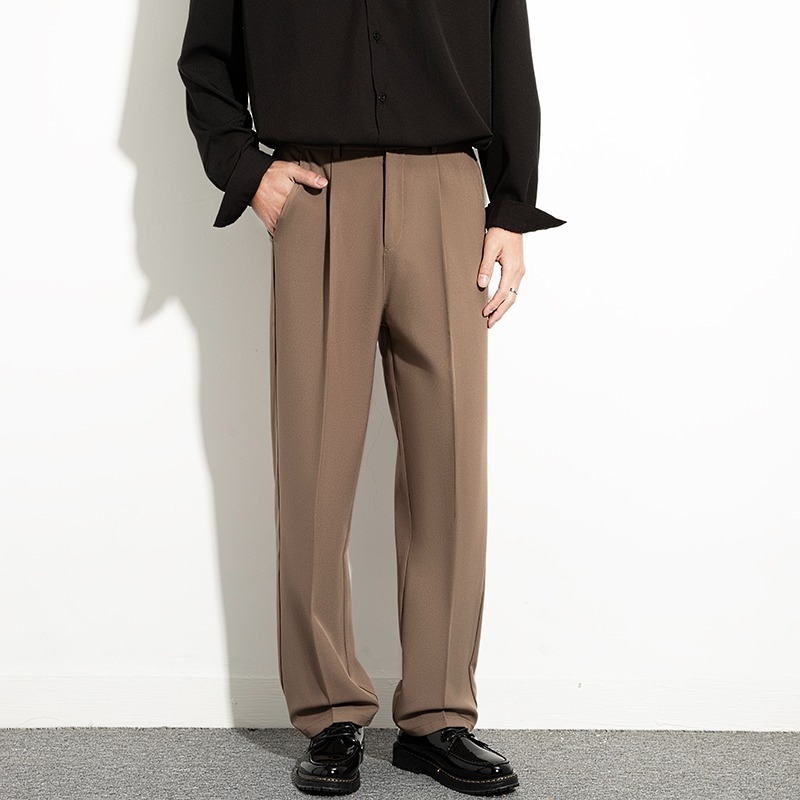 Ανδρικά παντελόνια ίσια γραμμή, χαλαρή εφαρμογή, πολυεστερική μίξη, άνοιξη-φθινόπωρο