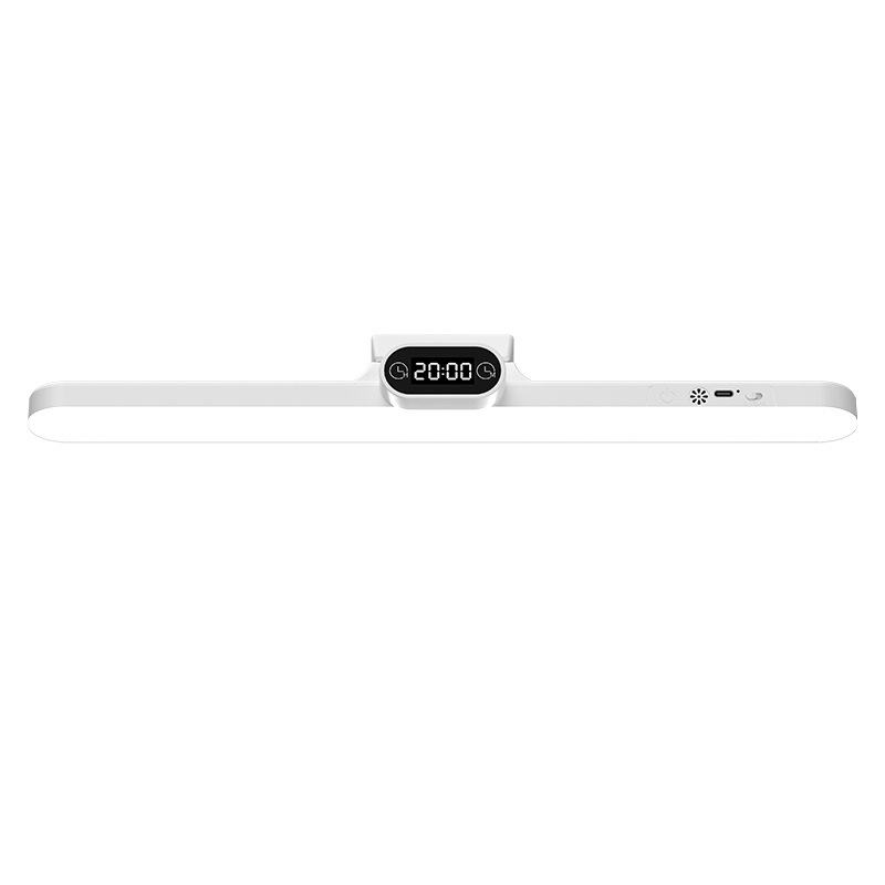 LED noćna lampa s satom i magnetskim držačem, USB napajanje, daljinski upravljač, zaštita očiju, moderni minimalistički stil
