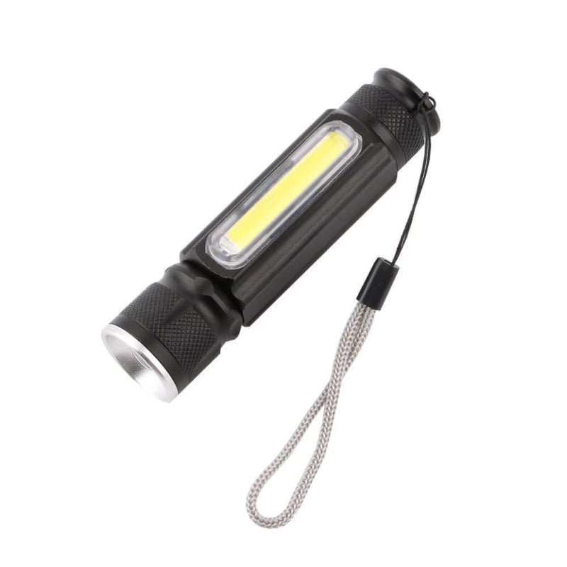 LED svjetiljka s teleskopskim fokusom i magnetom, USB punjenje, aluminijska legura kućišta, ugrađena 18650 baterija, 5W, domet do 500 m
