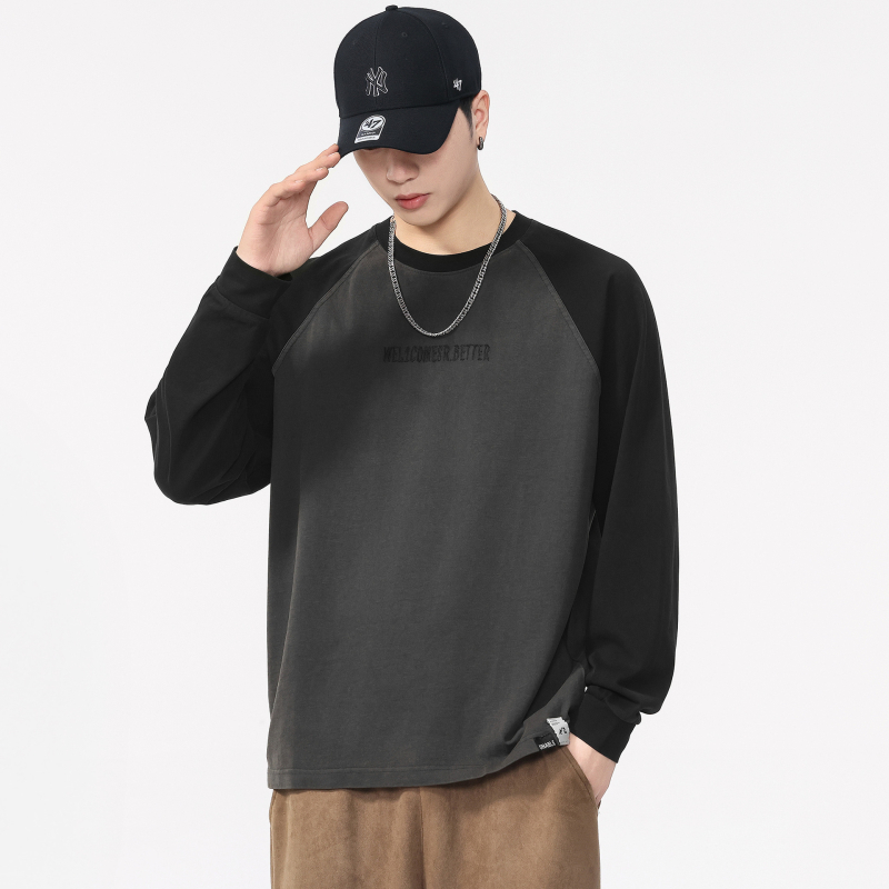 Muška majica od 100% pamuka, dugi rukav, raglan kroj, ležeran kroj, 260 g, jesen