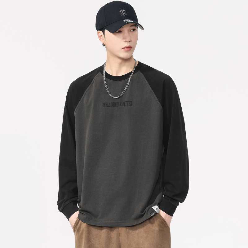 Muška majica od 100% pamuka, dugi rukav, raglan kroj, ležeran kroj, 260 g, jesen