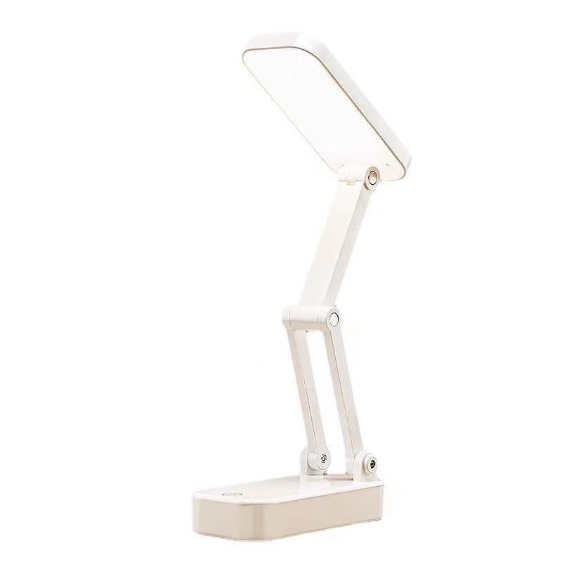 Sklopiva prijenosna LED stolna lampa za zaštitu očiju, dodirni prekidač, ugrađena punjiva baterija, dvostruko napajanje