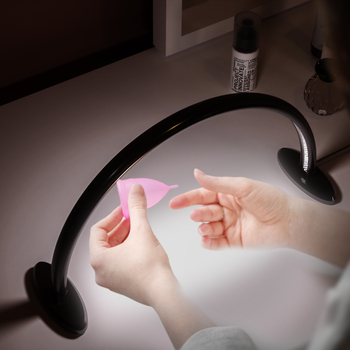 Lampa za njegu noktiju na stolu, LED lampa u obliku luka s trobojnim osvjetljenjem, USB napajanje, metalno sjenilo, gumb za uključivanje