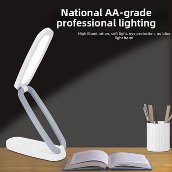 LED stolna lampa za učenje, zaštita očiju, sklopiva i napajana baterijom, dodirni prekidač, CRI ≥95