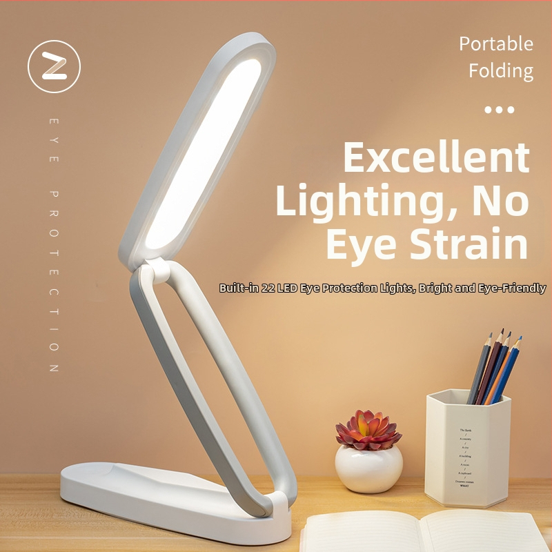 LED stolna lampa za učenje, zaštita očiju, sklopiva i napajana baterijom, dodirni prekidač, CRI ≥95