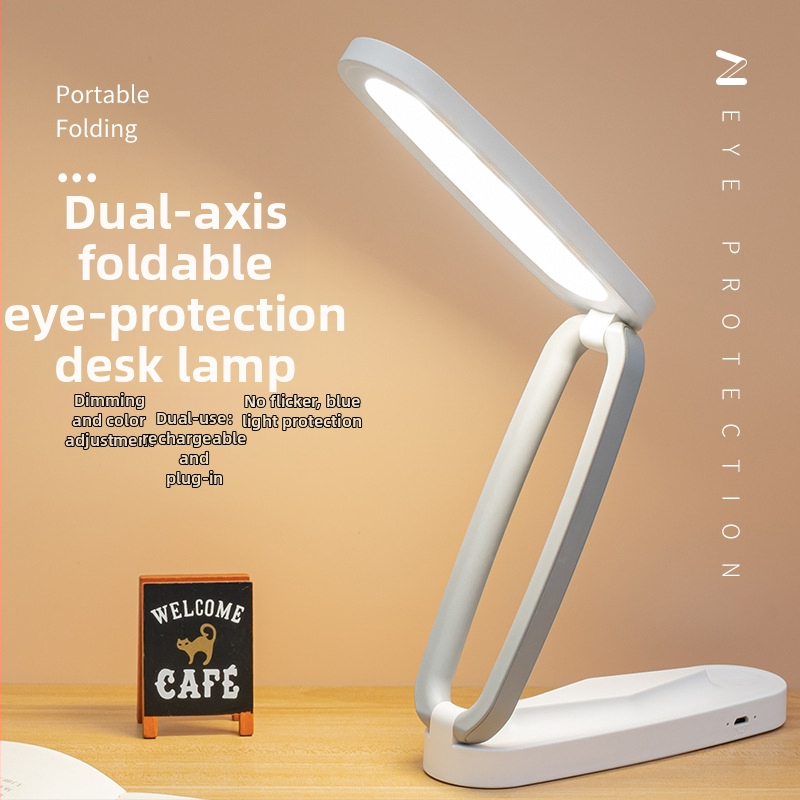 LED stolna lampa za učenje, zaštita očiju, sklopiva i napajana baterijom, dodirni prekidač, CRI ≥95