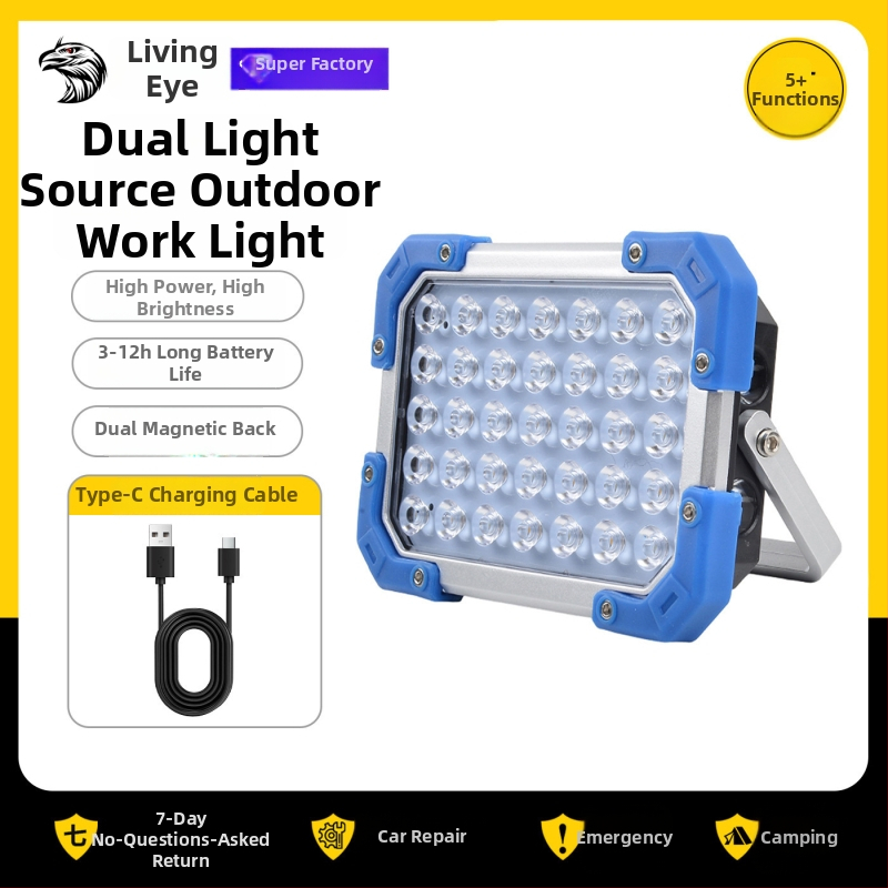 Φωτιστικό LED για κάμπινγκ, επαναφορτιζόμενο 5V, 12W/18W, διακόπτης πατήματος