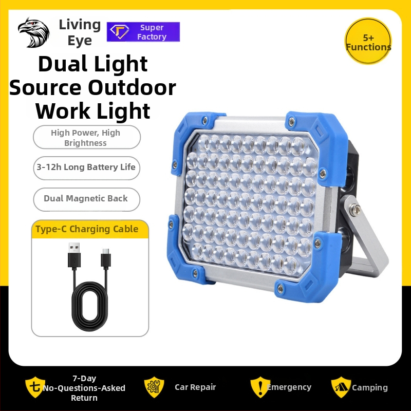 Φωτιστικό LED για κάμπινγκ, επαναφορτιζόμενο 5V, 12W/18W, διακόπτης πατήματος