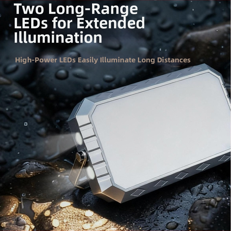 LED φως εργασίας για κάμπινγκ με ασύρματη φόρτιση, μαγνητικό φορητό φωτιστικό υψηλής φωτεινότητας, 5W, μπαταρία 3.7V