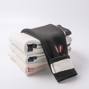 Zimske djevojačke leggings s Milk Silk izolacijom, 3–8 godina, srednji pojas, elastika, 80% poliester