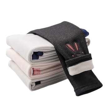 Zimske djevojačke leggings s Milk Silk izolacijom, 3–8 godina, srednji pojas, elastika, 80% poliester