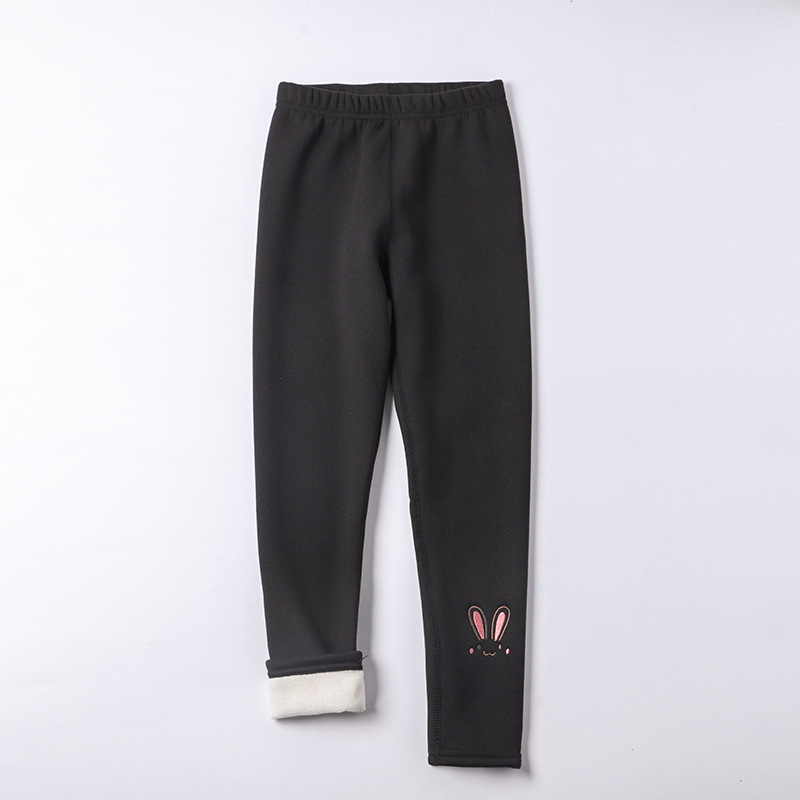 Zimske djevojačke leggings s Milk Silk izolacijom, 3–8 godina, srednji pojas, elastika, 80% poliester