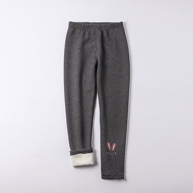 Zimske djevojačke leggings s Milk Silk izolacijom, 3–8 godina, srednji pojas, elastika, 80% poliester