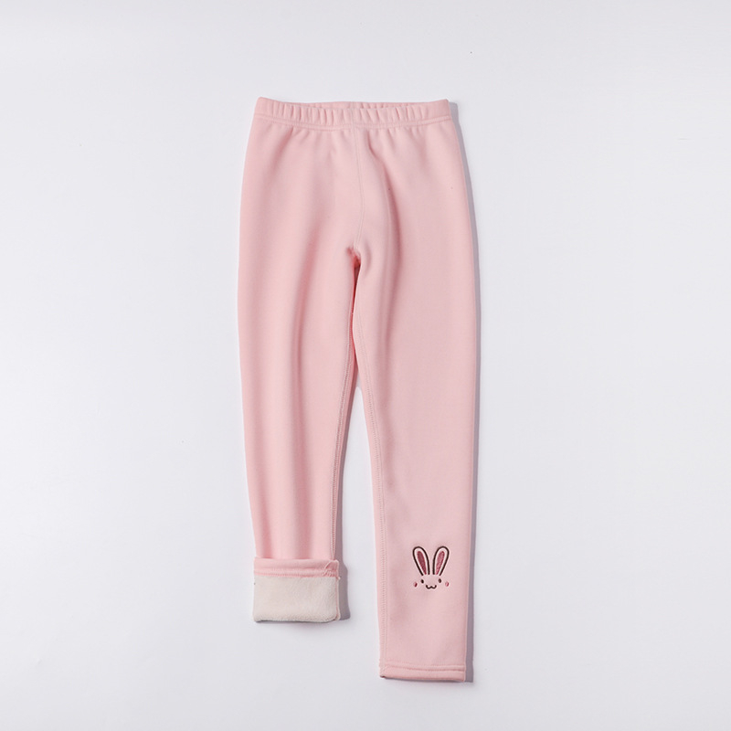 Zimske djevojačke leggings s Milk Silk izolacijom, 3–8 godina, srednji pojas, elastika, 80% poliester