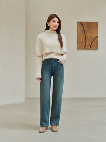 Traperice s fleece podstavom, ravni kroj, srednja struka, debeli materijal, japansko-korejski casual stil, zima 2025