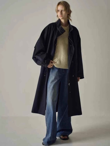 Džins širokih nogavica od kaubojske tkanine, mikroelastičnost, sadržaj tkanine 95%+