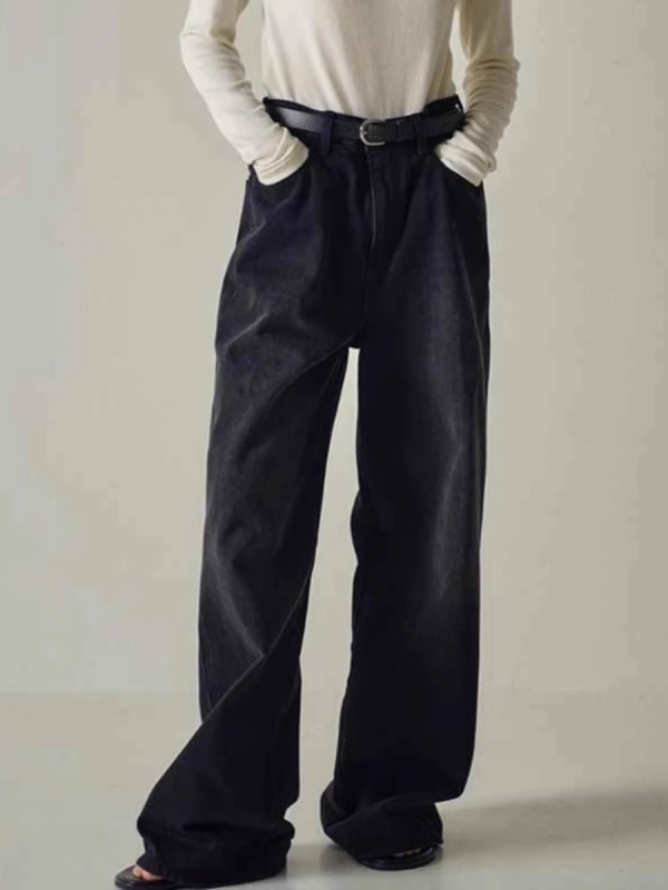 Džins širokih nogavica od kaubojske tkanine, mikroelastičnost, sadržaj tkanine 95%+