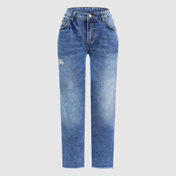 Τζιν, στενή γραμμή, denim με βαμβάκι-πολυεστέρα 50–70%, μέση ύψος, μήκος 9/10