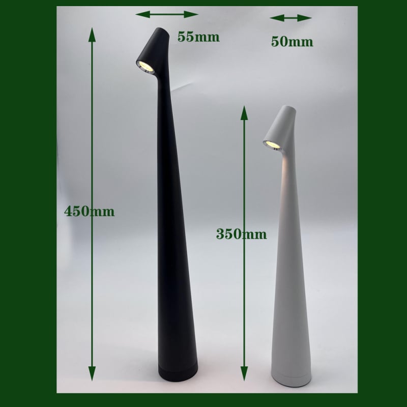 Stolna lampa s dodirnim upravljanjem, metalni abažur, USB napajanje, CE potvrda, napon do 36V