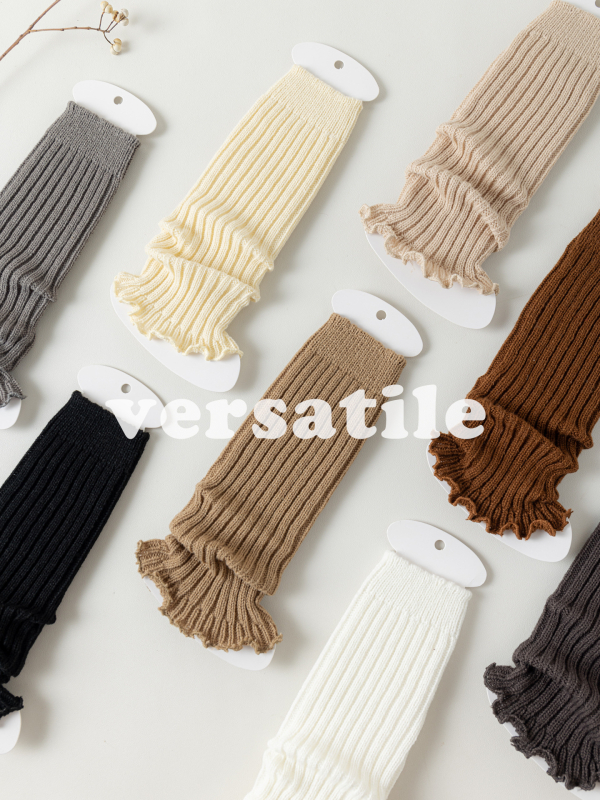 Djevojčice debeli pleteni leg warmers s jacquard pletenjem, duga cijev, jesen-zima, combed pamuk