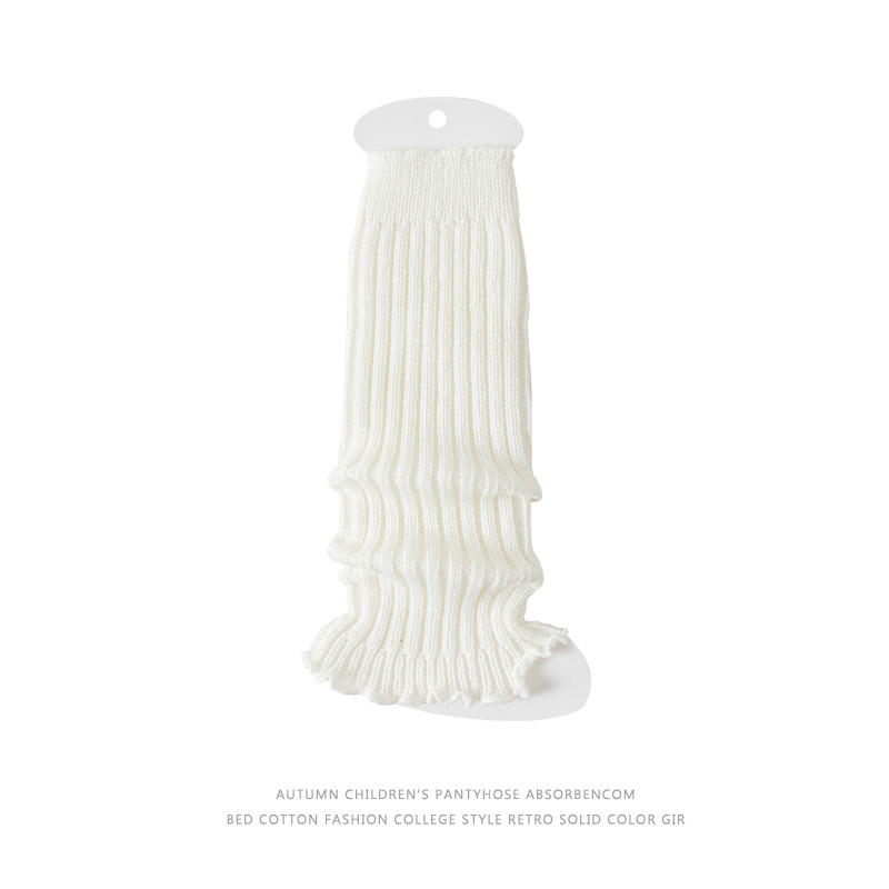 Djevojčice debeli pleteni leg warmers s jacquard pletenjem, duga cijev, jesen-zima, combed pamuk