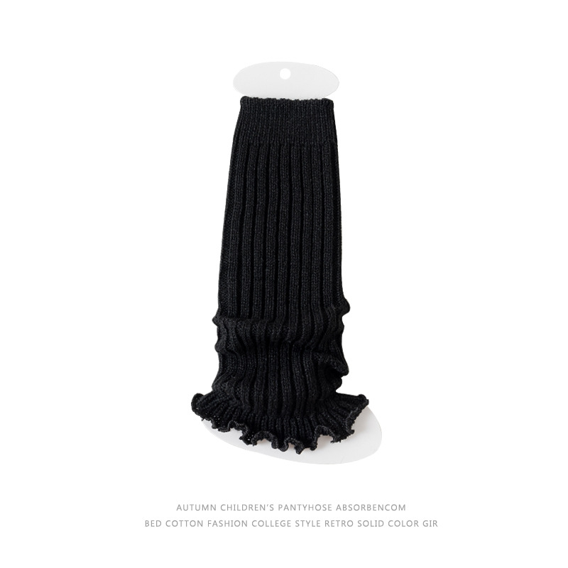 Djevojčice debeli pleteni leg warmers s jacquard pletenjem, duga cijev, jesen-zima, combed pamuk