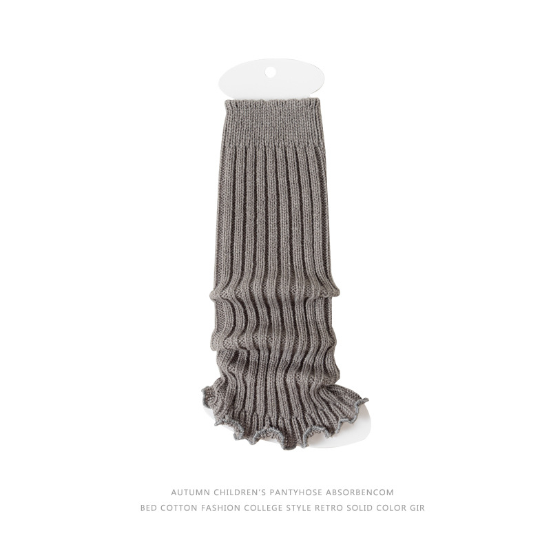 Djevojčice debeli pleteni leg warmers s jacquard pletenjem, duga cijev, jesen-zima, combed pamuk