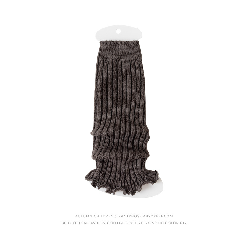 Djevojčice debeli pleteni leg warmers s jacquard pletenjem, duga cijev, jesen-zima, combed pamuk