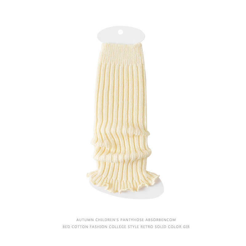 Djevojčice debeli pleteni leg warmers s jacquard pletenjem, duga cijev, jesen-zima, combed pamuk