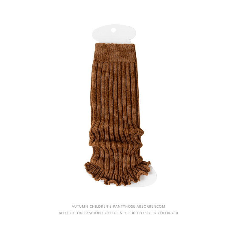 Djevojčice debeli pleteni leg warmers s jacquard pletenjem, duga cijev, jesen-zima, combed pamuk
