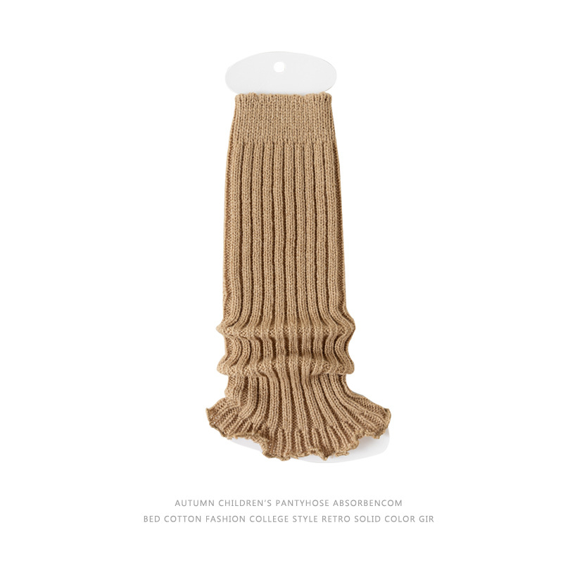 Djevojčice debeli pleteni leg warmers s jacquard pletenjem, duga cijev, jesen-zima, combed pamuk