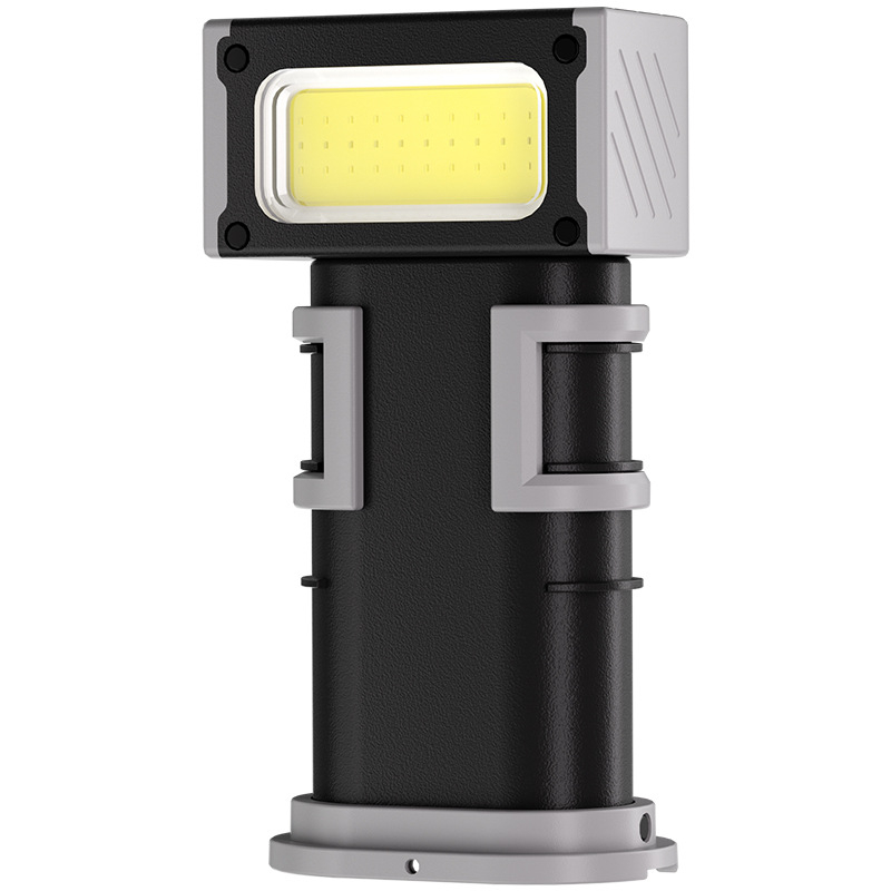 Magnetska radna svjetiljka za auto s Type-C punjenjem, digitalni zaslon, rotirajuća glava lampe, dvostruki magnetski držač (LED, baterija 3600mAh)