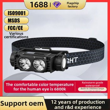 Челна лампа с магнитно закрепване за къмпинг и нощен риболов, LED светлина, вградена батерия 1200 мАч, мощност 10 W, обхват 100–200 м, водоустойчива