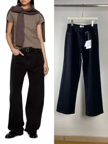 Row Talijanski stil, opuštene kroji, visokog struka, fleece podstava, ravne traperice za žene, denim pamuk 80–90%