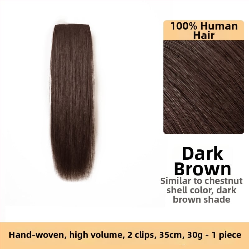 Piesă de perucă din păr natural, țesut manual, păr drept, bucată unică îngroșată, potrivită pentru vopsire și ondulare permanentă