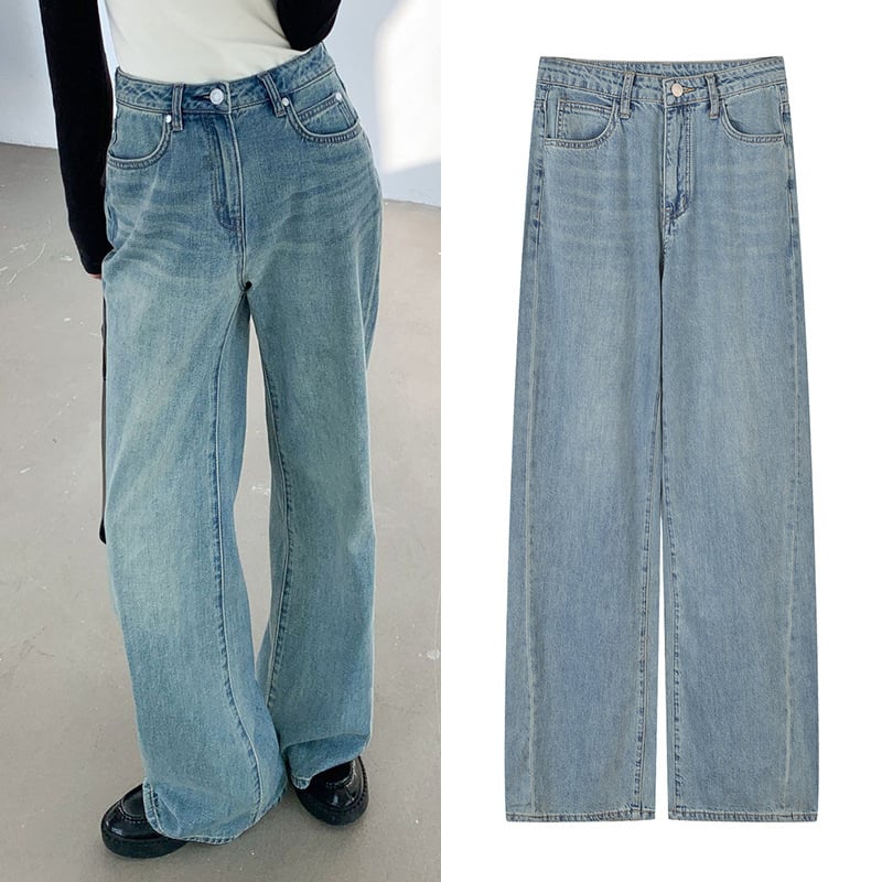 Ženske široke traperice od denima, duge, ultra niska struka, 2022 zima